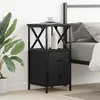 Image de Table de chevet vidaXL Noir ChÃªne 34x35,5x70 cm en bois agglomÃ©rÃ©