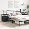 Image de Tables de chevet vidaXL 2 pcs ChÃªne noir 44x45x60 cm Bois d'ingÃ©nierie