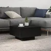 Image de Table basse vidaXL avec lumiÃ¨res LED ChÃªne noir 55x55x31 cm