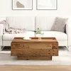 Image de Table Basse Vidaxl En Vieux Bois 80x80x31 Cm En Bois D'ingÃ©nierie