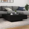 Image de Table basse vidaXL avec lumiÃ¨res LED ChÃªne noir 100x100x31 cm