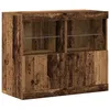 Image de vidaXL Meuble de rangement avec lumiÃ¨res LED Bois ancien 81x37x67 cm