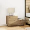 Image de Table De Chevet Vidaxl Avec LumiÃ¨res Led ChÃªne Artisan 100x36x49 Cm