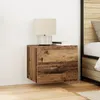 Image de Armoire De Nuit Vidaxl Avec Led MontÃ©e Au Mur En Vieux Bois 50x39x41 Cm