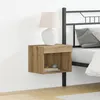 Image de Meubles muraux vidaXL avec Ã©clairage LED 2 pcs ChÃªne artisanal 40x30x30 cm