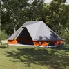 Image de Vidaxl Tente Tipi Avec Toit Gris Et Orange 680 X 430 X 270 Cm Taffetas