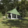 Image de Vidaxl Tente Tipi Avec Toit Vert 404 X 370 X 270 Cm Taffetas