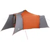 Image de Vidaxl Tente Tipi Avec Toit Gris Et Orange 492 X 492 X 275 Cm Taffetas