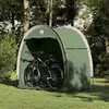 Image de Vidaxl Tente De Stockage ArriÃ¨re Avec Toit Avec Stockage Avec Ãvent Vert 210 X 90 X 174 Cm