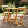 Image de vidaXL Ensemble Bistro Pliable 3 PiÃ¨ces avec Coussins en Bois d'Acacia Solide
