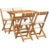 Image de Vidaxl Ensemble Bistro Pliable 5 PiÃ¨ces Avec Coussins En Bois Massif D'acacia