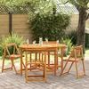 Image de Table De Jardin Pliable Papillon Vidaxl 110x60x72 Cm En Bois D'acacia Costaud