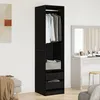 Image de Armoire vidaXL en chÃªne noir 50x50x200 cm en bois d'ingÃ©nierie