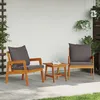 Image de Chaises De Jardin Vidaxl 2 Pcs 59,5x65x71,5 Cm En Bois D'acacia Massif