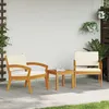 Image de Chaises De Jardin Vidaxl 2 Pcs 59,5x70,5x72,5 Cm En Bois D'acacia Massif