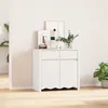 Image de Buffet vidaXL """"DRAMMEN"""" Blanc 79x43x75,5 cm Bois Massif Pin