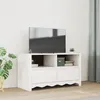 Image de Meuble TV vidaXL """"DRAMMEN"""" Blanc 99x43x55 cm en bois massif de pin