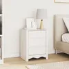 Image de Table de chevet vidaXL """"DRAMMEN"""" Blanche 45x35x56 cm en bois massif de pin