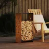 Image de VidaXL ÃtagÃ¨re Ã  bois 40x30x80 cm acier rÃ©sistant aux intempÃ©ries