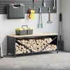 Image de vidaXL ÃtagÃ¨re Ã  bois de chauffage avec plateau en bois anthracite