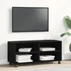 Image de Meuble TV vidaXL Noir 90x35x35 cm en bois d'ingÃ©nierie