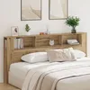 Image de TÃªte de lit armoire chÃªne artisanal 220x18,5x104,5 cm 862091