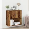 Image de Meuble Mural Vidaxl En Bois Ancien 80x33x80 Cm En Bois AgglomÃ©rÃ©