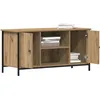 Image de Meuble Tv Vidaxl Artisan ChÃªne 100x40x50 Cm Bois D'ingÃ©nierie Et Acier