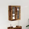 Image de Armoire Murale Vidaxl Avec Portes En Verre Bois Ancien 69,5x34x90 Cm