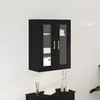 Image de Armoire Murale vidaXL avec Portes en Verre ChÃªne Noir 69,5x34x90 cm