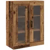 Image de Vidaxl Cabinet Murale Avec Portes En Verre - Bois Ancien - 69.5x34x90 Cm