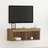 Image de Meuble Tv Vidaxl Avec Led Artisan ChÃªne 80x30x30 Cm