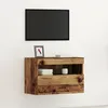 Image de Meuble Tv Vidaxl Avec Ãclairage Led Bois Ancien 60x30x40 Cm