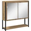 Image de Vidaxl Armoire Ã Miroir De Salle De Bain ChÃªne Artisanal 60x16x60 Cm Bois D'ingÃ©nierie