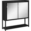 Image de vidaXL Cabinet de Miroir de Salle de Bain ChÃªne Noir 60x16x60 cm Bois ReconstituÃ©