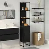 Image de Meuble de salle de bain vidaXL ChÃªne noir 33x33x185,5 cm Bois reconstituÃ©