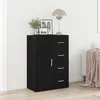 Image de Buffet vidaXL Noir ChÃªne 60x31x84 cm en bois d'ingÃ©nierie