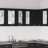 Image de Armoire en verre suspendue vidaXL en chÃªne noir - 60x31x60 cm, fabriquÃ©e en bois d'ingÃ©nierie