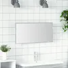 Image de Meuble de salle de bain avec miroir et lumiÃ¨re LED Gris Sonoma 80x37 cm