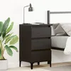 Image de Table de chevet vidaXL Noir ChÃªne 40x35x70 cm Bois d'ingÃ©nierie