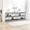Image de Table Console vidaXL Noir ChÃªne 200x30x75 cm Bois d'ingÃ©nierie et Acier