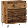 Image de Buffet Vidaxl Avec Tiroirs En Bois Ancien 60x35x70 Cm En Bois D'ingÃ©nierie