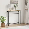 Image de Table Console Vidaxl Artisan ChÃªne 75x19,5x75 Cm Bois Composite Et Acier