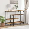 Image de Table De Console Vidaxl En Bois Ancien 100x35x75 Cm En Bois AgglomÃ©rÃ© Et Acier