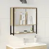 Image de Meuble De Salle De Bain Miroir Vidaxl ChÃªne Sonoma 60x16x60 Cm En Bois D'ingÃ©nierie