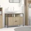 Image de Meuble Lavabo Salle de Bain vidaXL ChÃªne Sonoma 80x30x60 cm Bois d'ingÃ©nierie