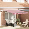 Image de Vidaxl Store Manuel RÃ©tractable Avec Led Rouge Et Blanc 300x250 Cm 3329984