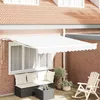 Image de Vidaxl Auvent RÃ©tractable Automatique Blanc 300x250 Cm, Vidaxl Tissu De Rechange Pour Auvent De 3x2,5 M Blanc