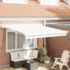 Image de Auvent RÃ©tractable Automatique Vidaxl Blanc 300x250 Cm, Tissu De Remplacement Pour Auvent Vidaxl Pour Cadre De 3x2.5 M Blanc