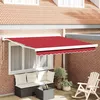 Image de Vidaxl Auvent RÃ©tractable Automatique Rouge 300x250 Cm, Tissu De Remplacement Auvent Vidaxl Pour Cadre 3x2,5 M Rouge